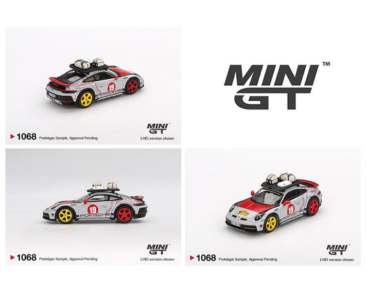 Mini GT 1:64 Porsche 911 Dakar “Mr. Darkar”- Silver – Mijo Exclusive