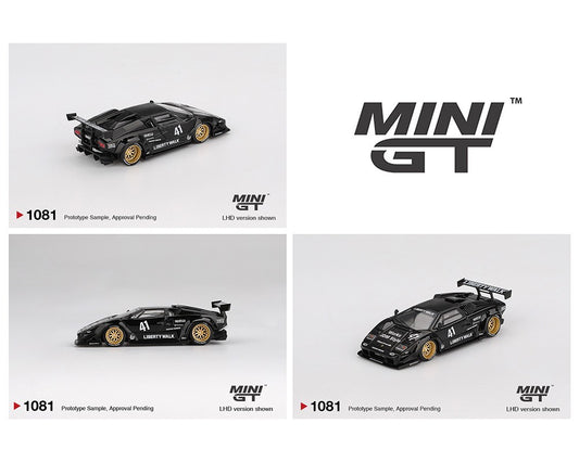 Mini GT 1:64 Lamborghini Countach LB-WORKS – Black – Mijo Exclusives
