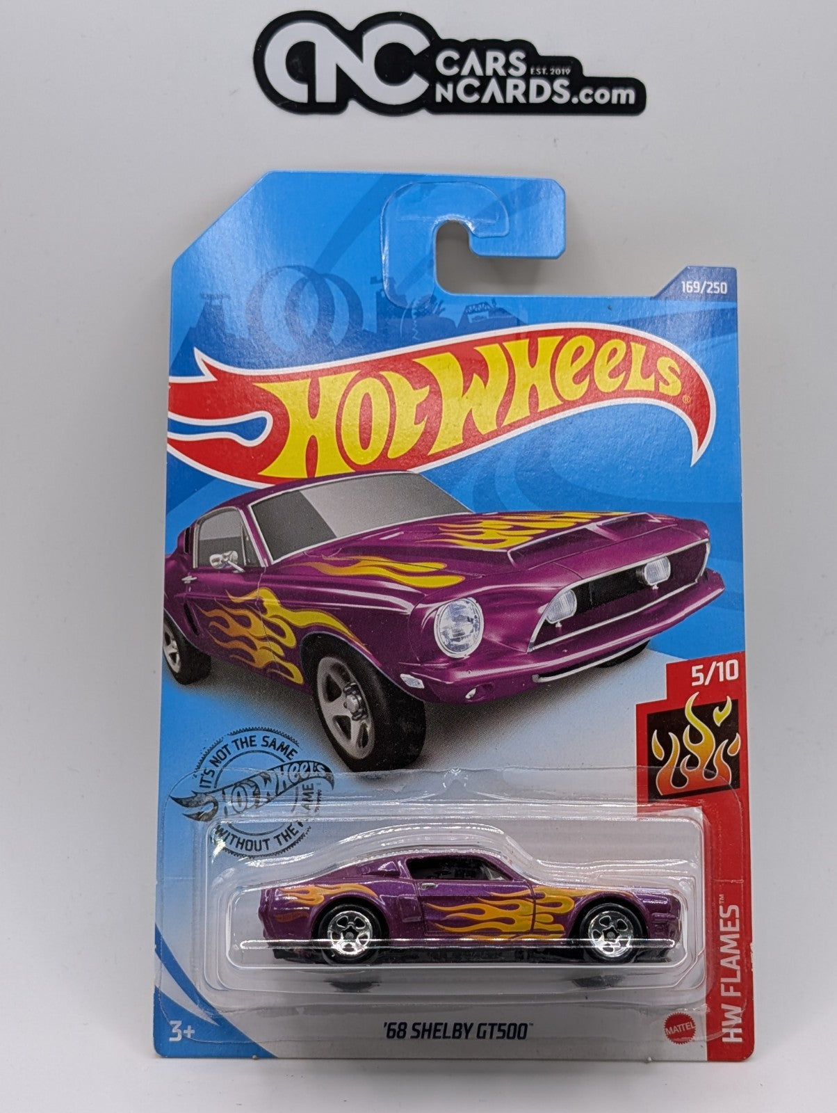 2020 Hot Wheels HW Flames 5/10 '68 Shelby GT500 Purple 169/250