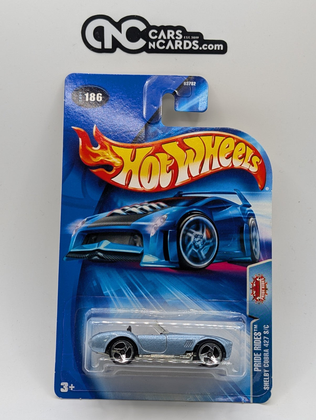 2004 Hot Wheels Pride Rides Shelby Cobra 427 S/C Collector #186 (Soft Corners)