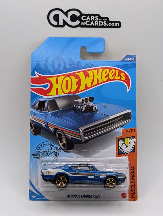 2020 Hot Wheels Muscle Mania 5/10 '70 Dodge Charger R/T Blue 249/250