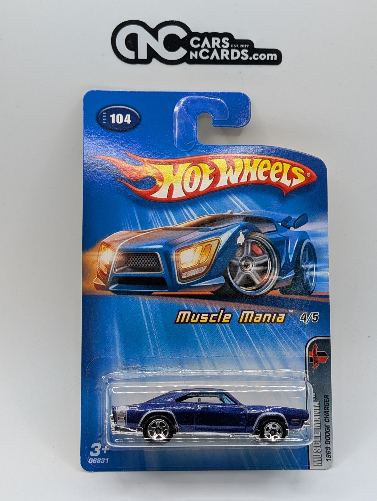 2005 Hot Wheels Muscle Mania 4/5 1969 Dodge Charger Purple #104