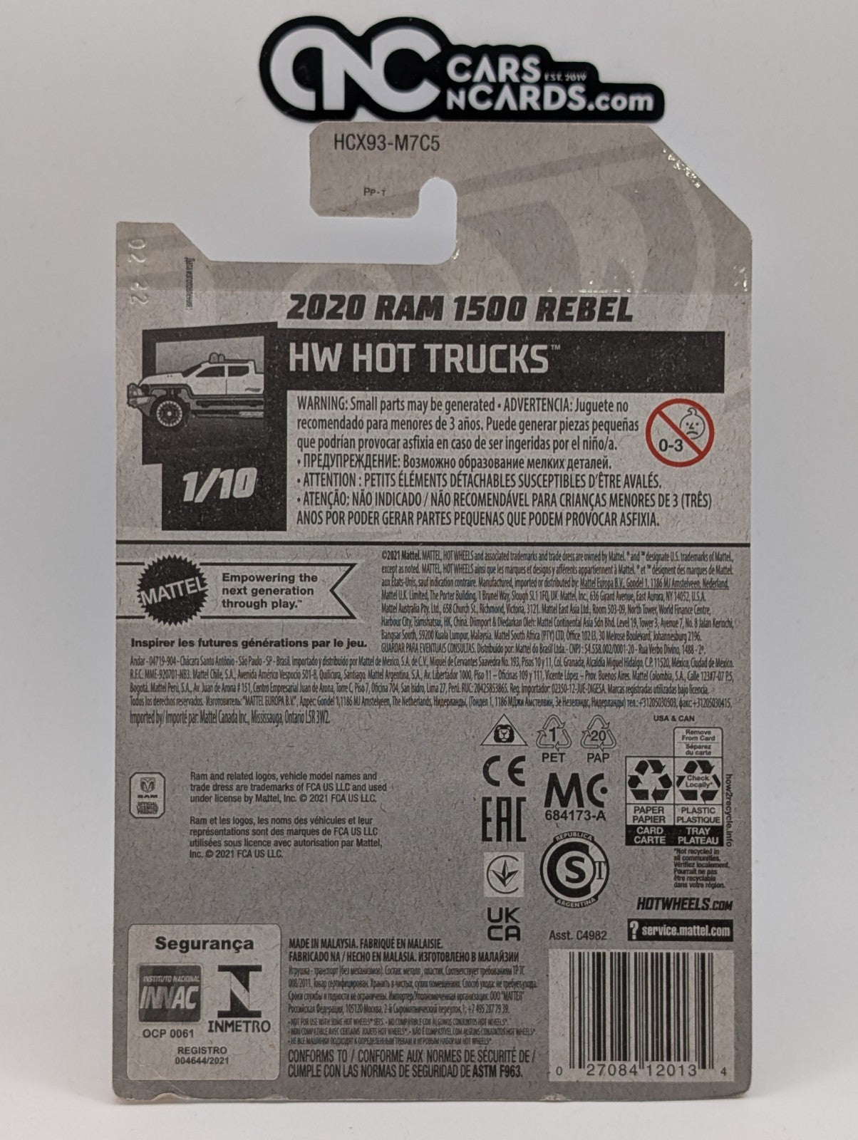 2022 Hot Wheels HW Hot Trucks 1/10 2020 Ram 1500 Rebel Red 23/250