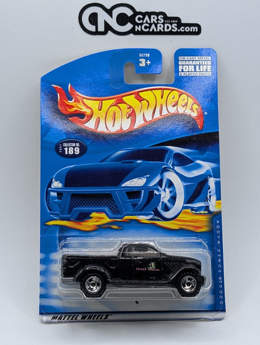 2001 Hot Wheels Dodge Power Wagon Black Collector #189