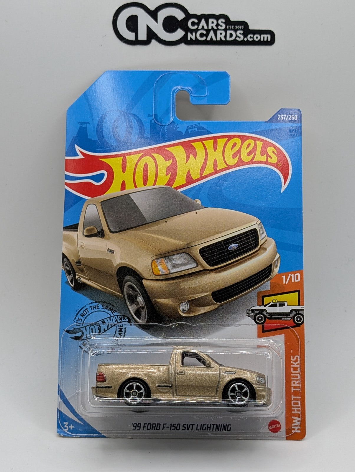 2020 Hot Wheels HW Hot Trucks '99 Ford F-150 SVT Lightning Gold 237/250