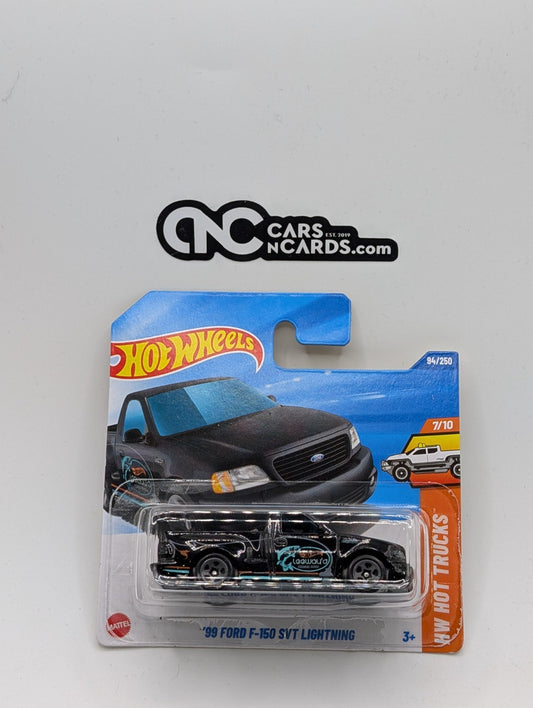 2025 Hot Wheels HW Hot Trucks 7/10 '99 Ford F-150 SVT Lightning Black Short Card