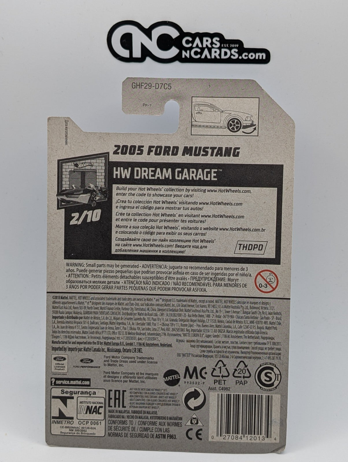 2020 Hot Wheels HW Dream Garage 2005 Ford Mustang Green (Soft Corners)