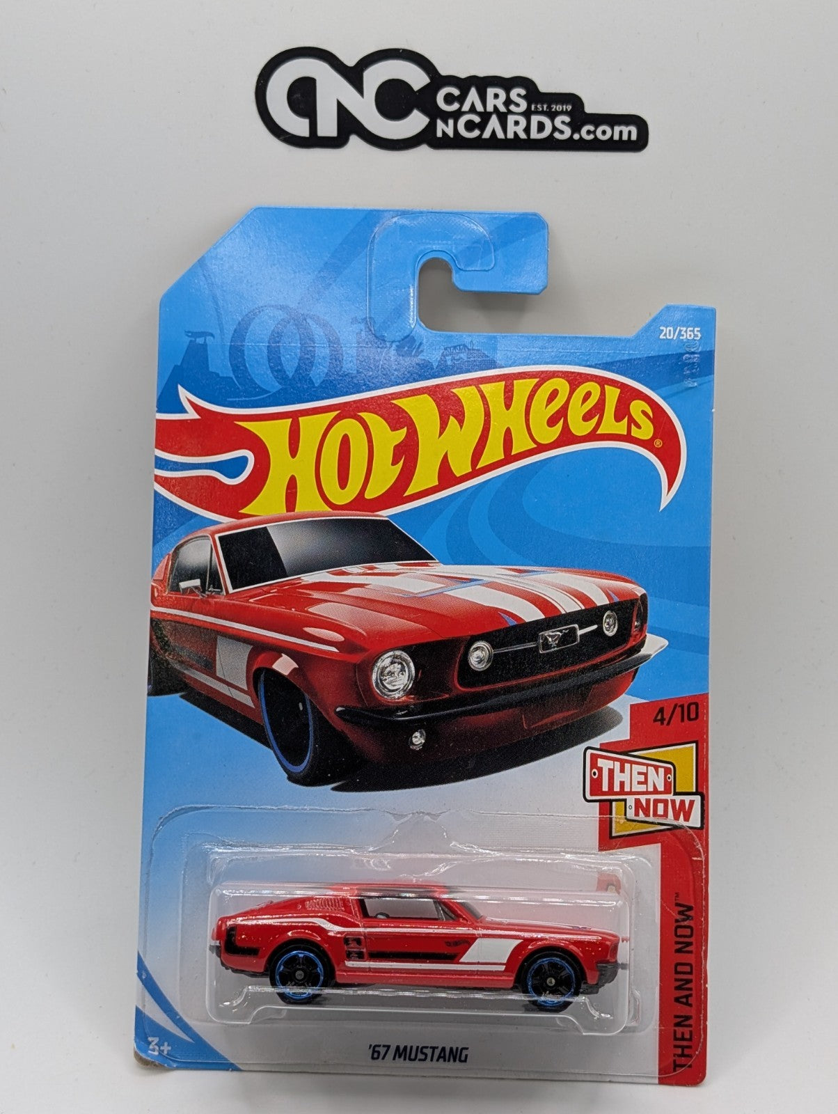 2018 Hot Wheels Then And Now 4/10 '67 Mustang Red 20/365 (Soft Corners)