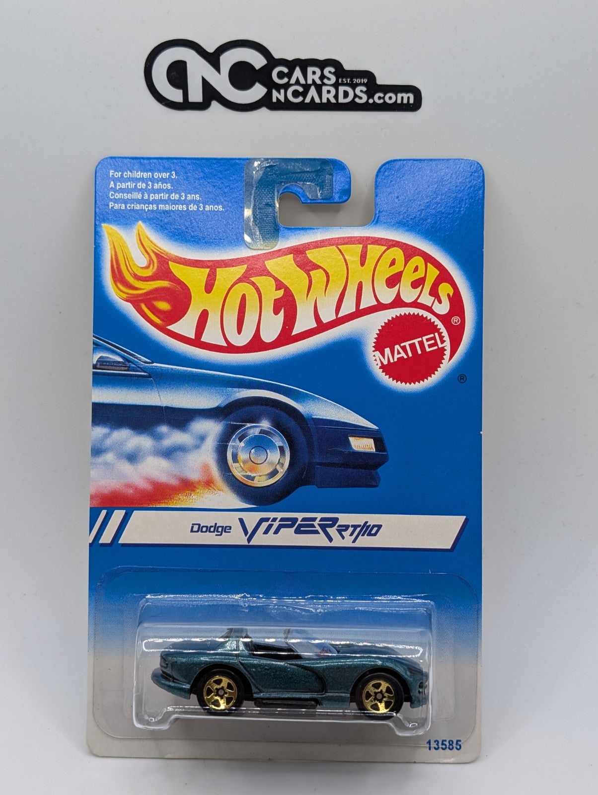 1996 Hot Wheels Dodge Viper RT/10 Green 13585 5SP Collector #210