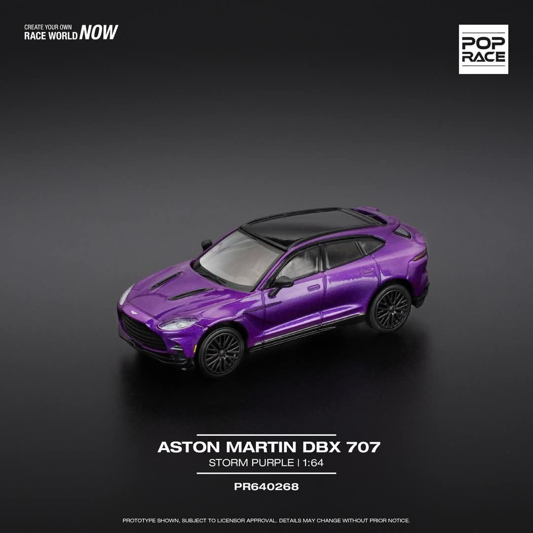 POPRACE 1:64 ASTON MARTIN DBX 707 - STORM PURPLE PR640268