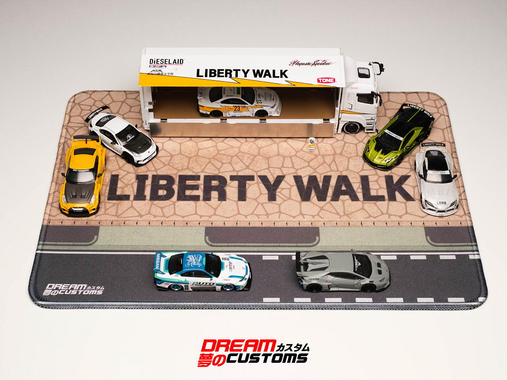 DREAM CUSTOMS Desktop Diorama 350mmx 250mm with LIBERTYWALK S12a