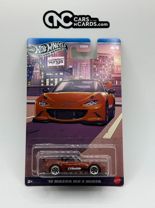 2026 Hot Wheels Silver Series Compact Kings 4/5 Mazda MX-5 Miata (Card Damage)