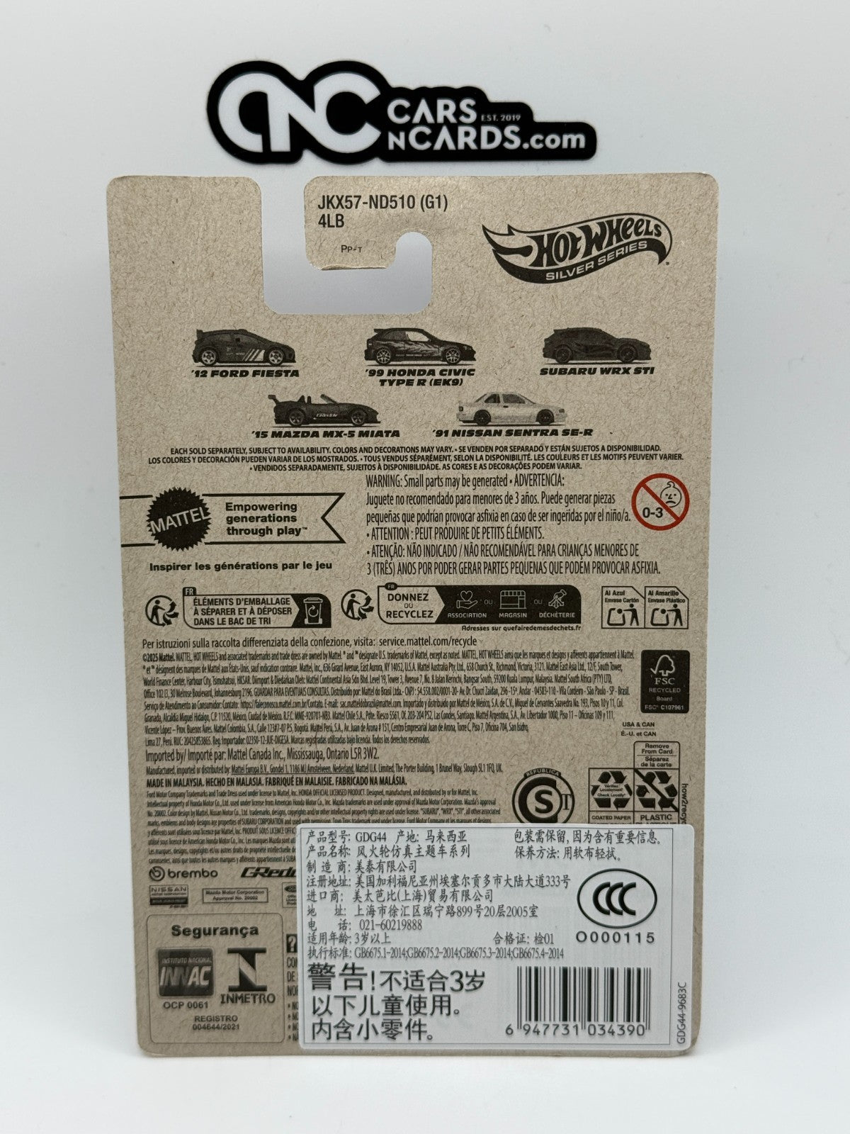 2026 Hot Wheel Silver Series Compact Kings Honda Civic Type R EK9 (Card Damage)