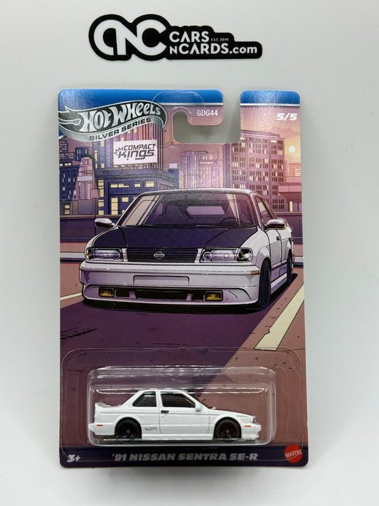 2026 Hot Wheels Silver Series Compact Kings '91 Nissan Sentra SE-R Metal Bottom