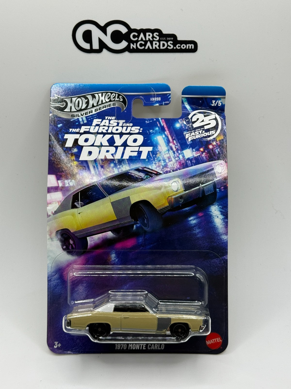 2026 Hot Wheel Silver Series Tokyo Drift 1970 Monte Carlo (Cracked Blister)