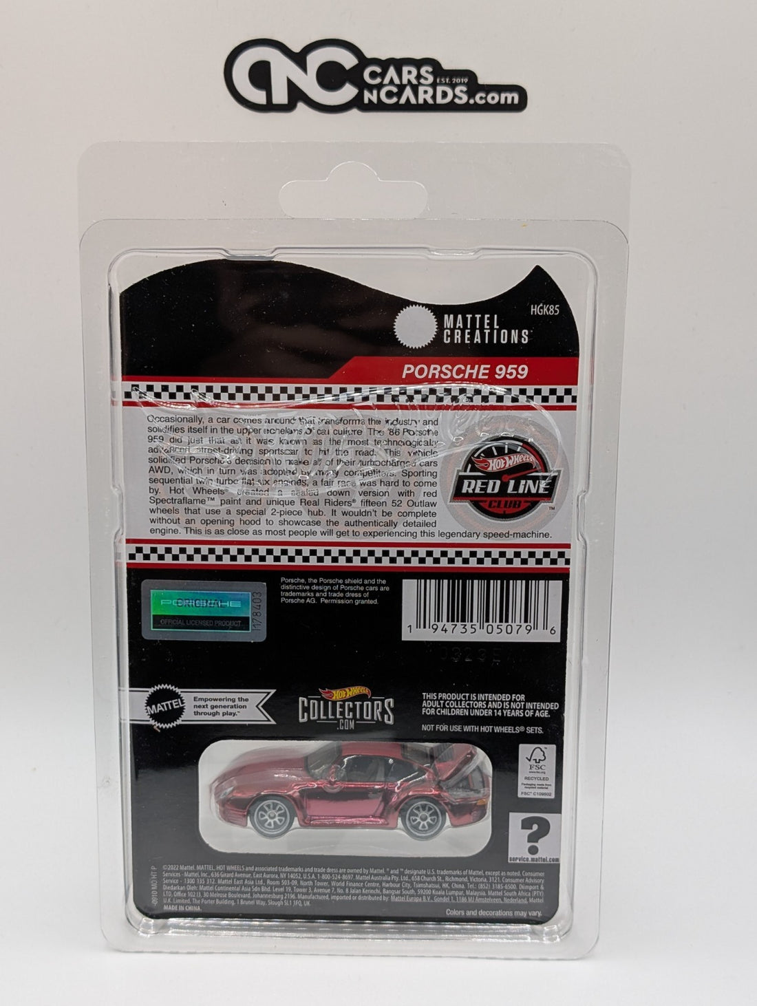 2023 Hot Wheels RLC Red Line Club Exclusive Porsche 959 Red – Cars 2023 Hot Wheels RLC Red Line Club Exclusive Porsche 959 Red – Cars