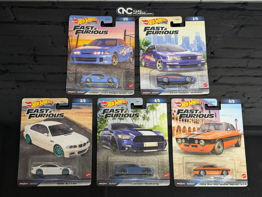 2023 Hot Wheels Premium Fast & Furious Mix 3 Full Set of 5