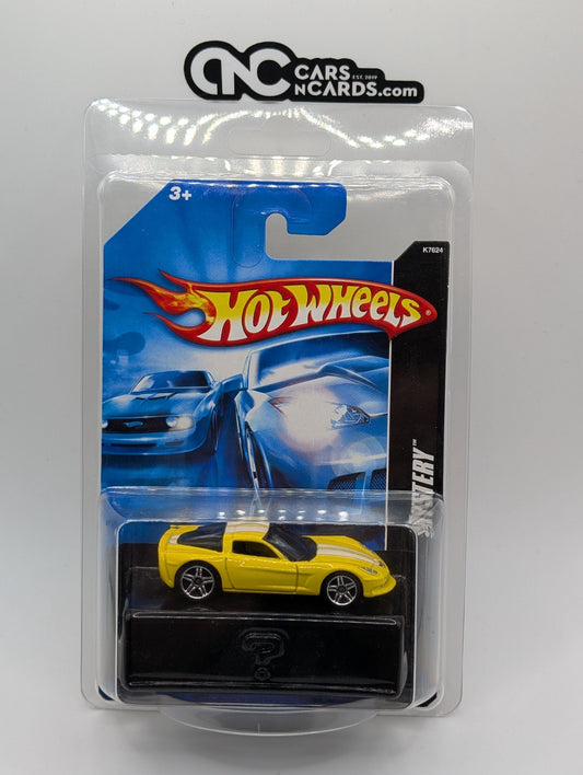 2007 Hot Wheels Mystery Cars 3/24 C6 Corvette Loose Yellow #159