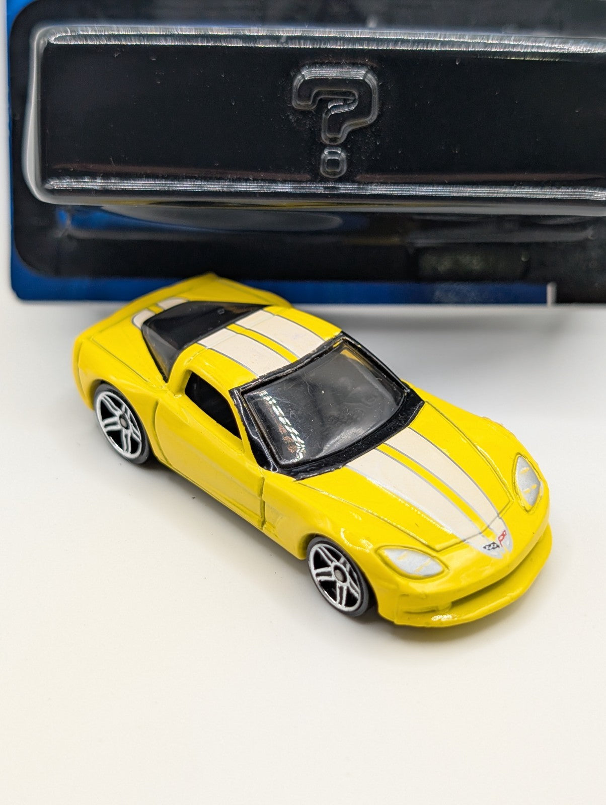 2007 Hot Wheels Mystery Cars 3/24 C6 Corvette Loose Yellow #159