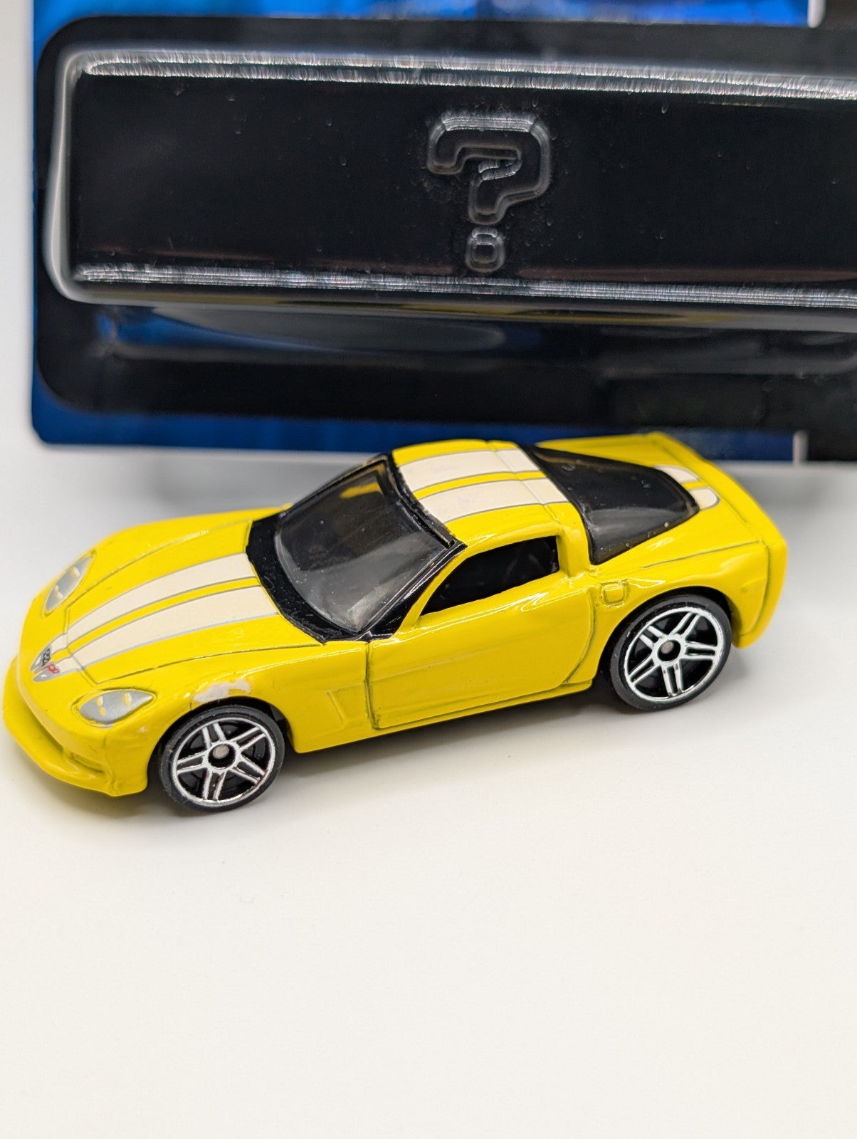 2007 Hot Wheels Mystery Cars 3/24 C6 Corvette Loose Yellow #159