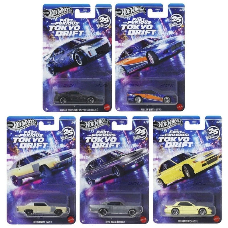 2026 Hot Wheels Silver Series Fast & Furious: Tokyo Drift Sealed Case of 10 Cars