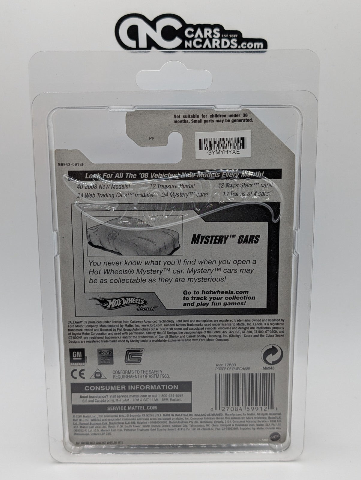 2008 Hot Wheels Mystery Cars 12/24 Monoposto Blue Loose M6954