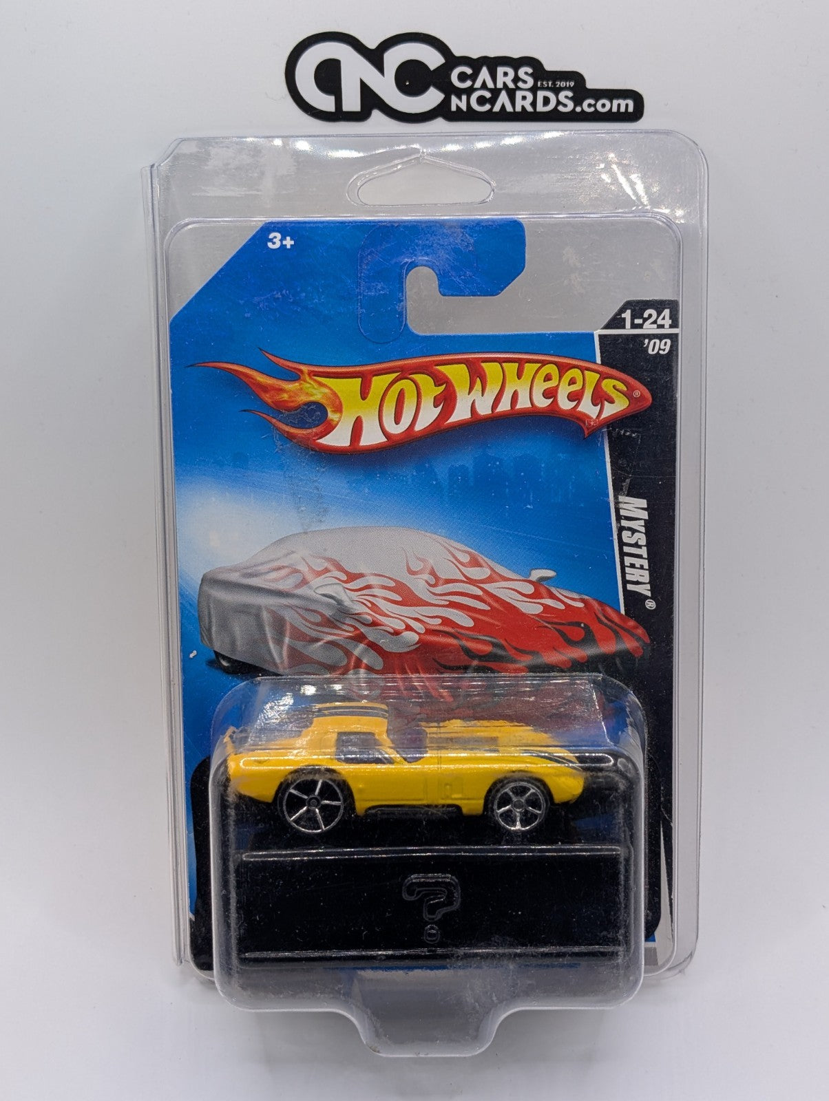 2009 Hot Wheels Mystery Cars 18/24 Shelby Cobra Daytona Coupe Yellow P2504