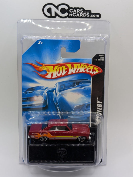 2008 Hot Wheels Mystery Cars 3/24 '66 Chevy Nova Red Loose M6945