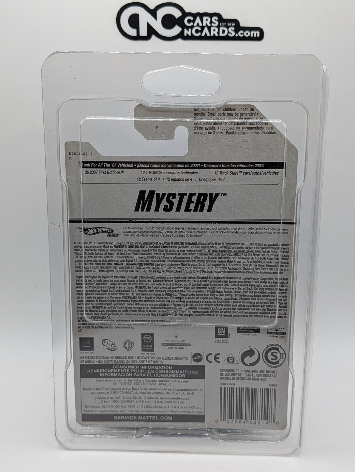 2007 Hot Wheels Mystery Cars 1/24 What-4-2 Black Loose #157