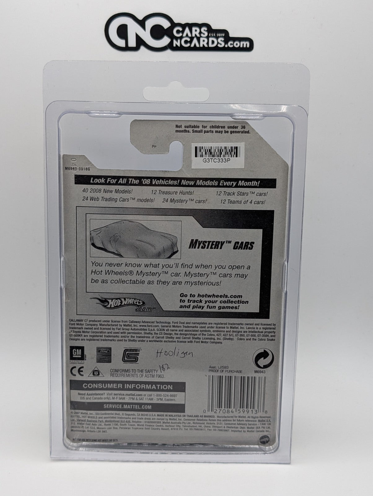 2008 Hot Wheels Mystery Cars 10/24 Hooligan Loose M6952