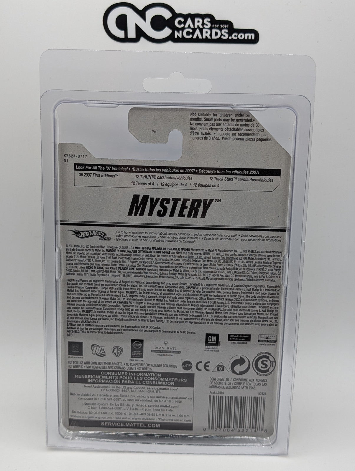 2007 Hot Wheels Mystery Cars 13/24  F-Racer White Loose #169