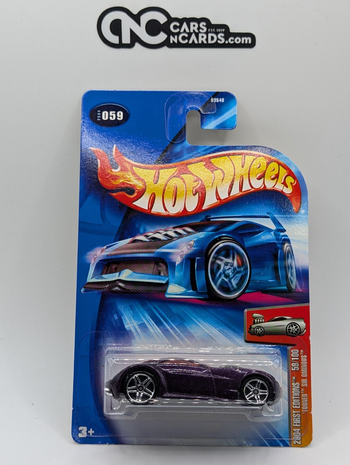 2004 Hot Wheels First Editions 59/100 'Tooned Sir Ominous (Card Damage)