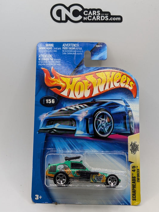 2004 Hot Wheels Scrapheads 4/5 Enforcer Collector #156 (Card Damage)