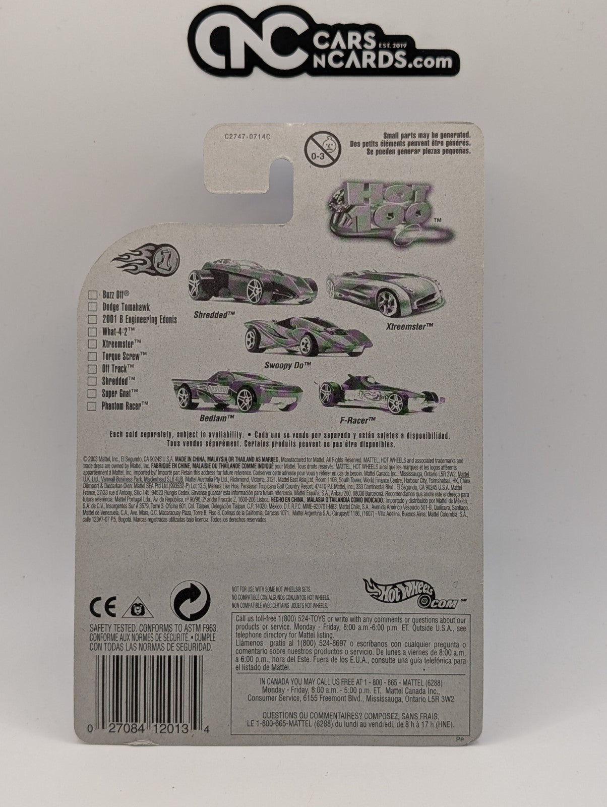 2004 Hot Wheels First Editions 87/100 Shredded Red (Card Damage)
