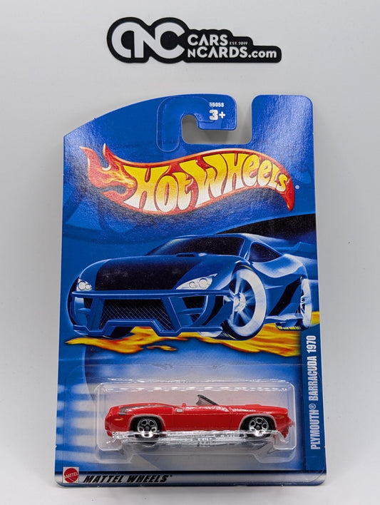 2002 Hot Wheels Plymouth Barracuda 1970 Red #173