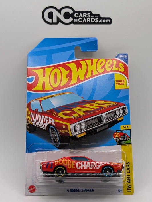 2022 Hot Wheels HW Art Cars 5/10 '71 Dodge Charger Red 109/250