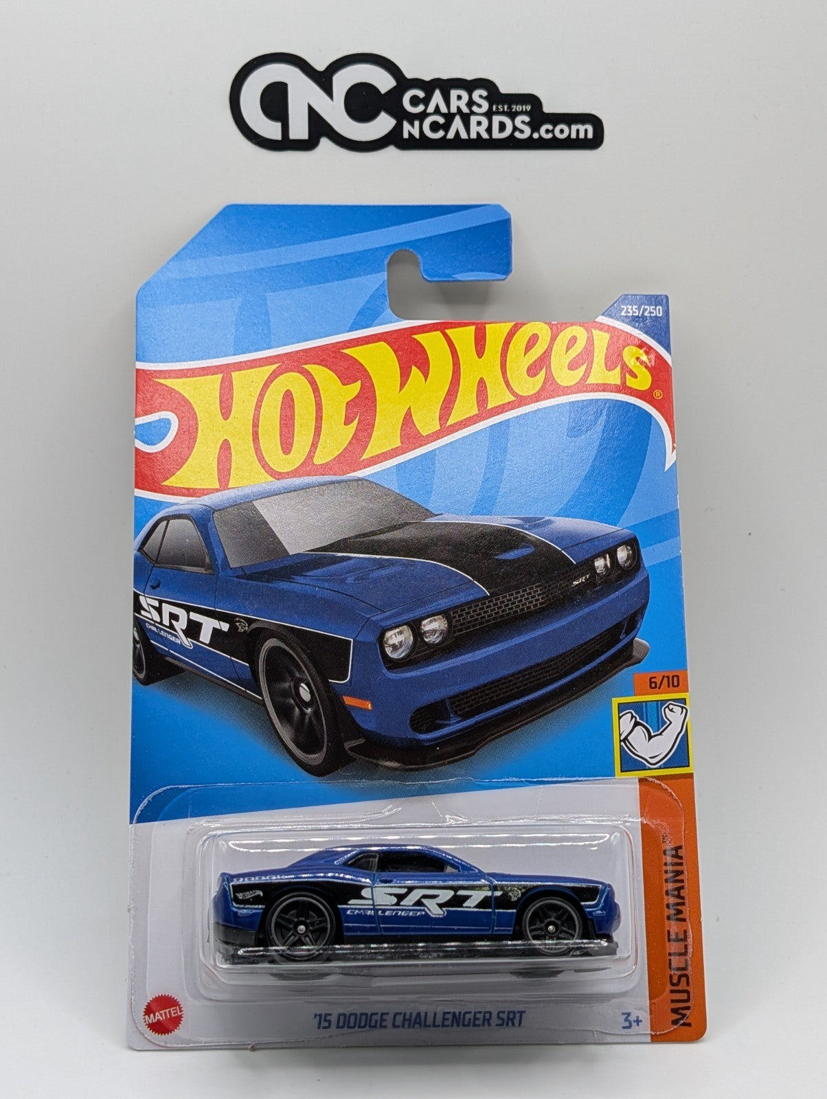 2022 Hot Wheels Muscle Mania 6/10 '15 Dodge Challenger SRT Blue 235/250