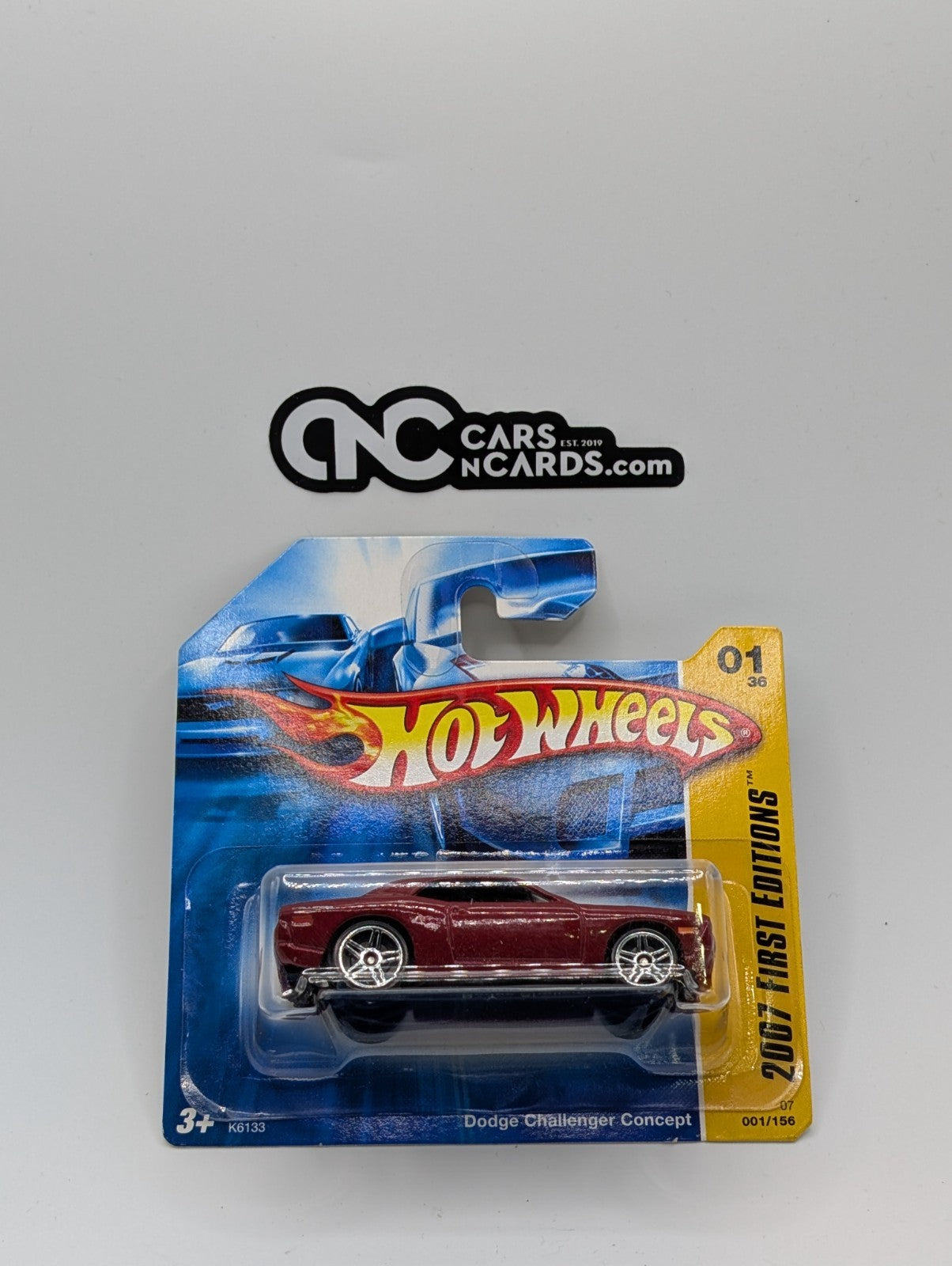 2007 Hot Wheels First Editions 1/36 Dodge Challenger Concept 1/156 Short Card