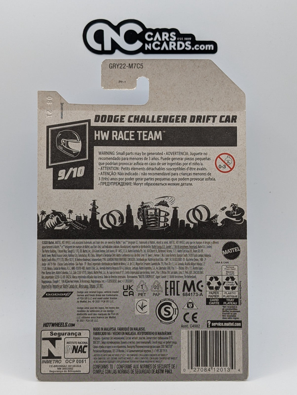 2021 Hot Wheels HW Race Team Dodge Challenger Drift Car 241/250 (Soft Corners)