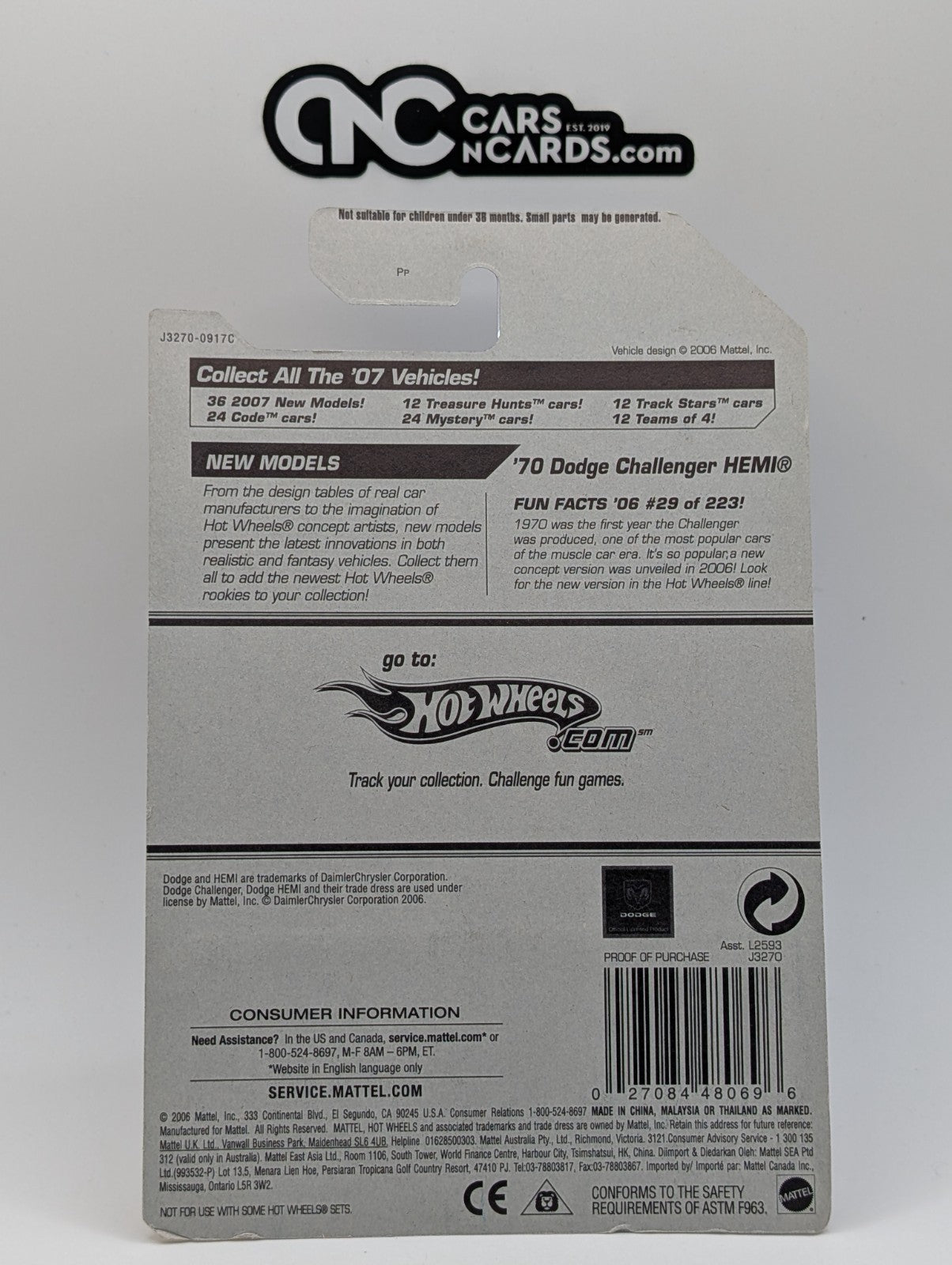 2006 Hot Wheels New Models 29/38 '70 Dodge Challenger HEMI Orange (Soft Corners)