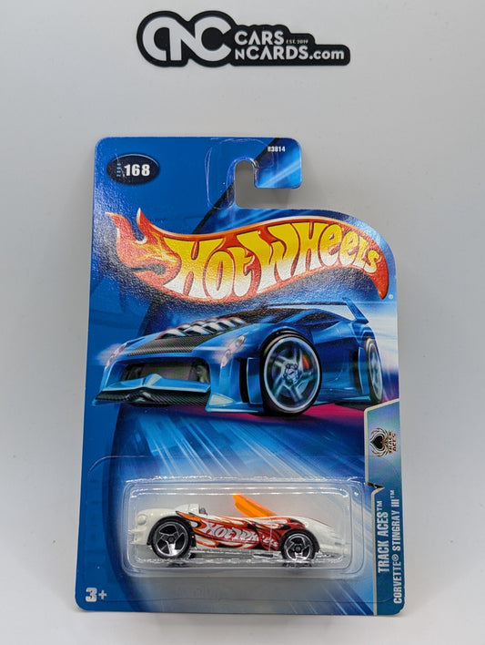 2004 Hot Wheels Track Aces Corvette Stingray III Collector #168 (Soft Corners)