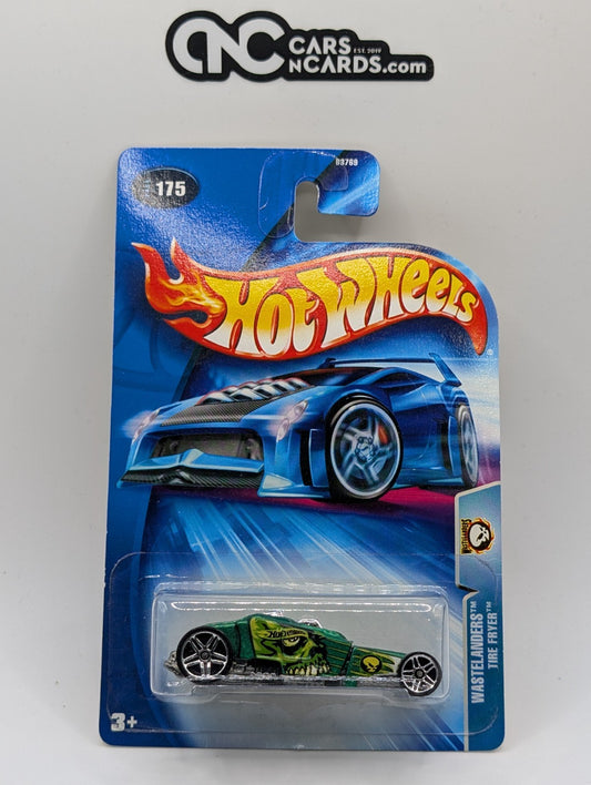 2004 Hot Wheels Wastelanders 3/10 Tire Fryer Green Collector #175