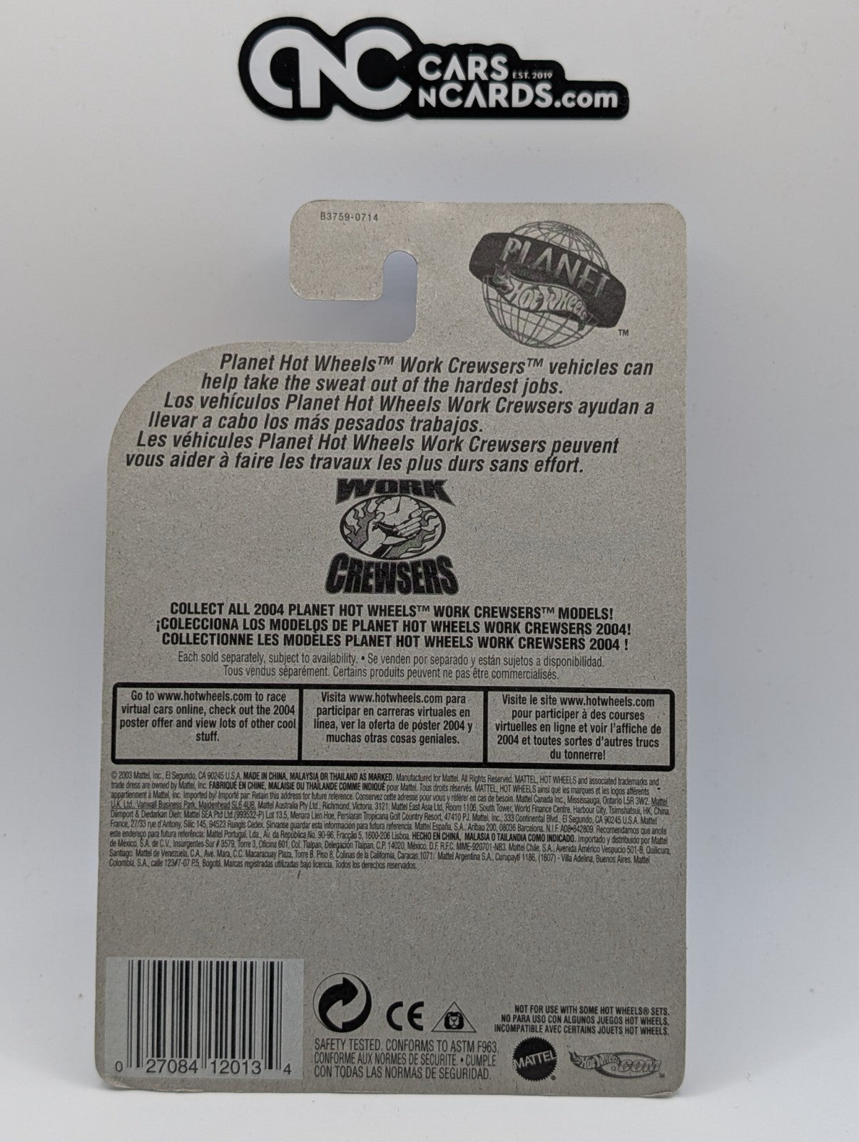 2004 Hot Wheels Work Crewsers Sling Shot Collector #166 (Soft Corners)