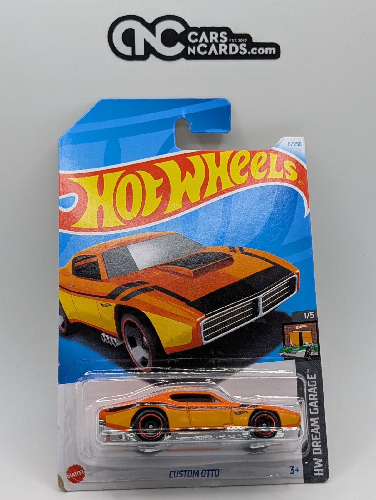2024 Hot Wheels HW Dream Garage 1/5 Custom Otto Orange 6/250 (Card Damage)