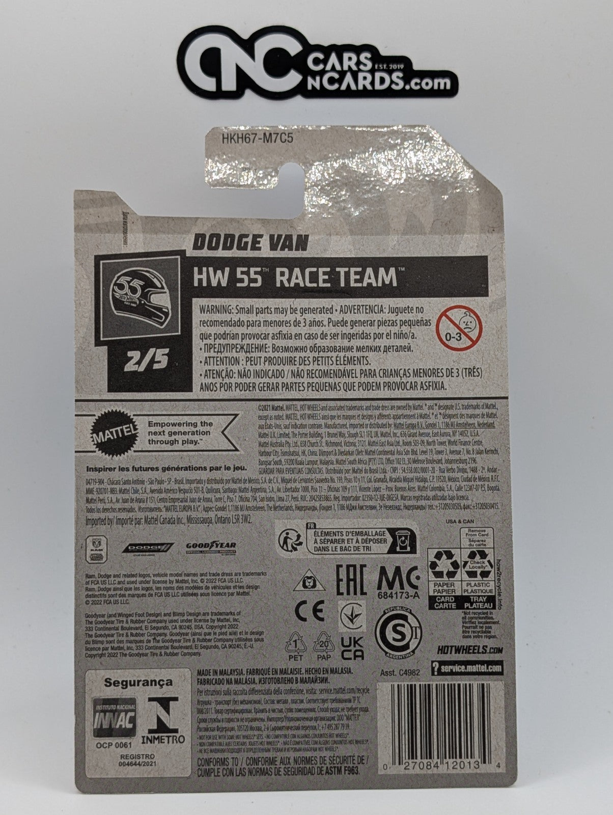 2023 Hot Wheels HW 55 Race Team 2/5 Dodge Van 66/250