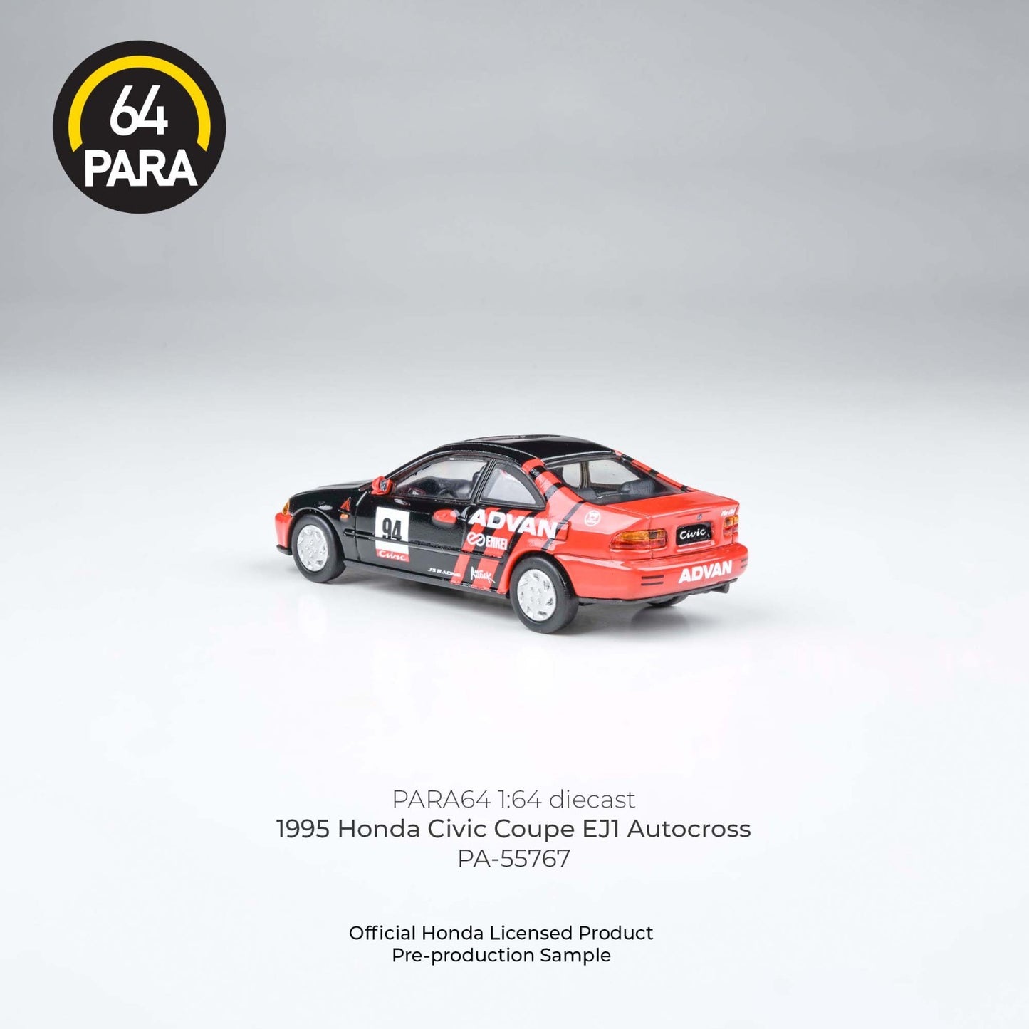 PARA64 1:64 1995 Honda Civic Coupe EJ1 Autocross PA-55767