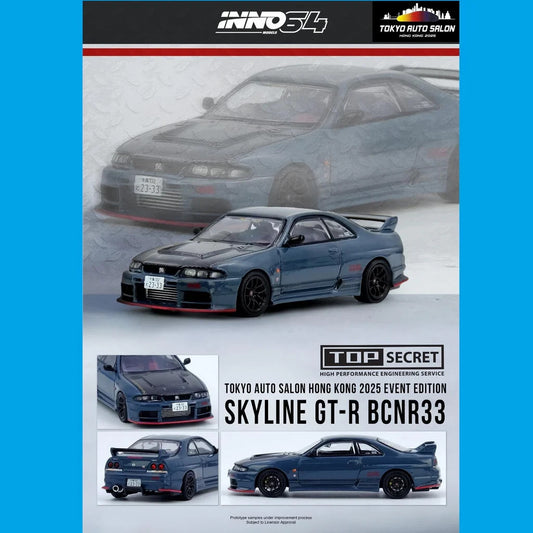 INNO64 1:64 Nissan Skyline GT-R BCNR33 Top Secret Tokyo Auto Salon Event Edition