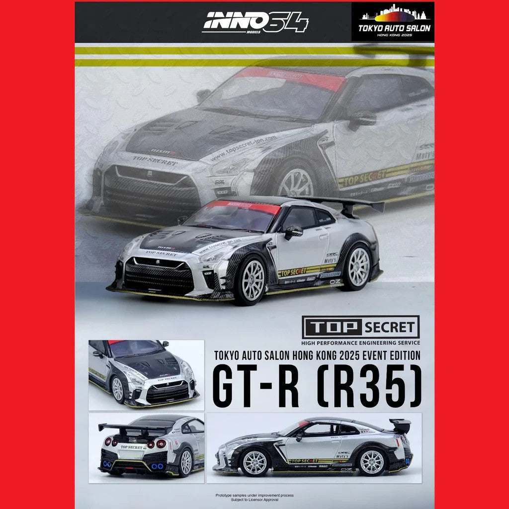 INNO64 1:64 Nissan Skyline GT-R R35 Top Secret Tokyo Auto Salon Event Edition