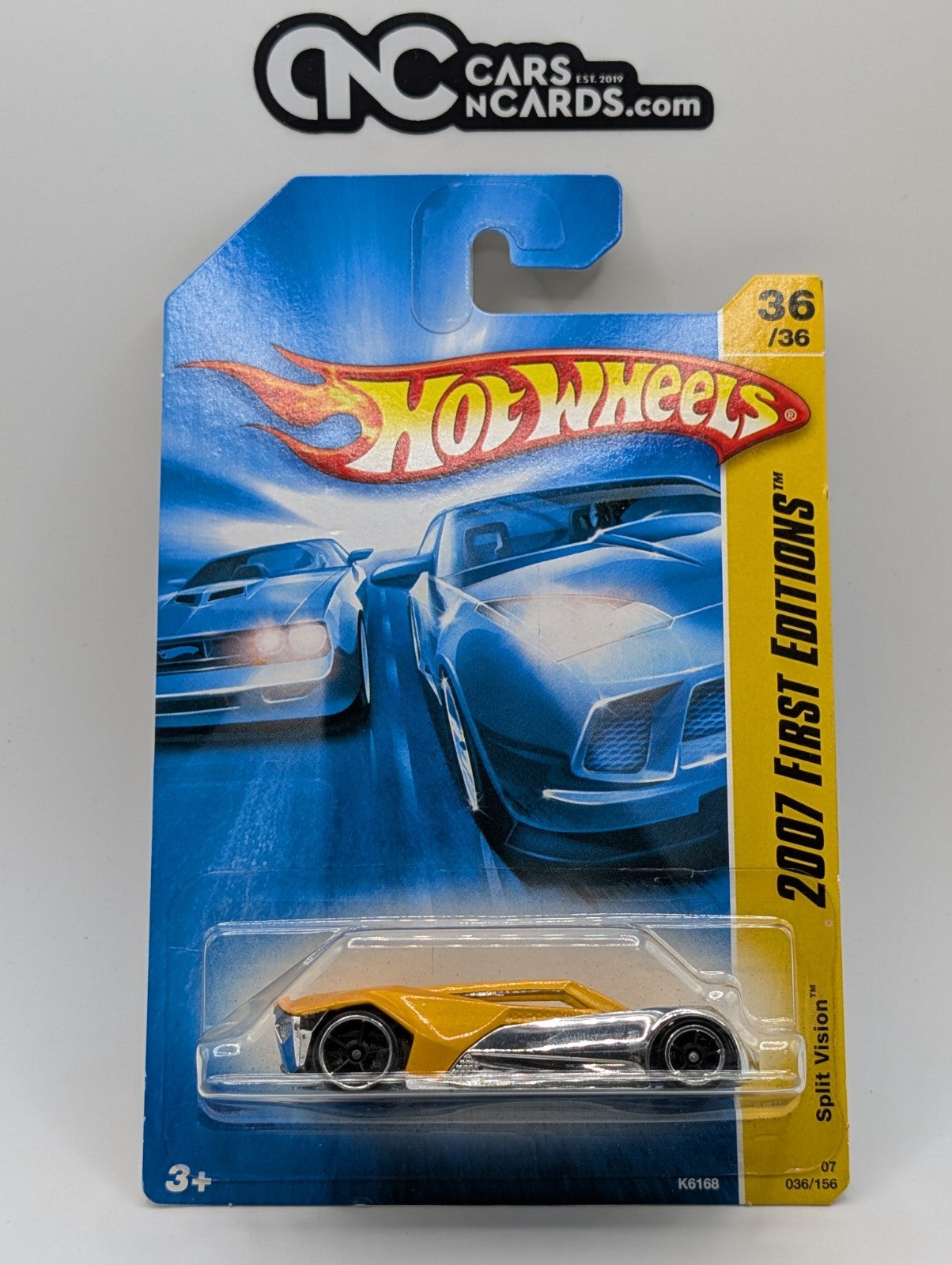 2007 Hot Wheels First Editions 36/36 Split Vision Yellow (Soft Corners)