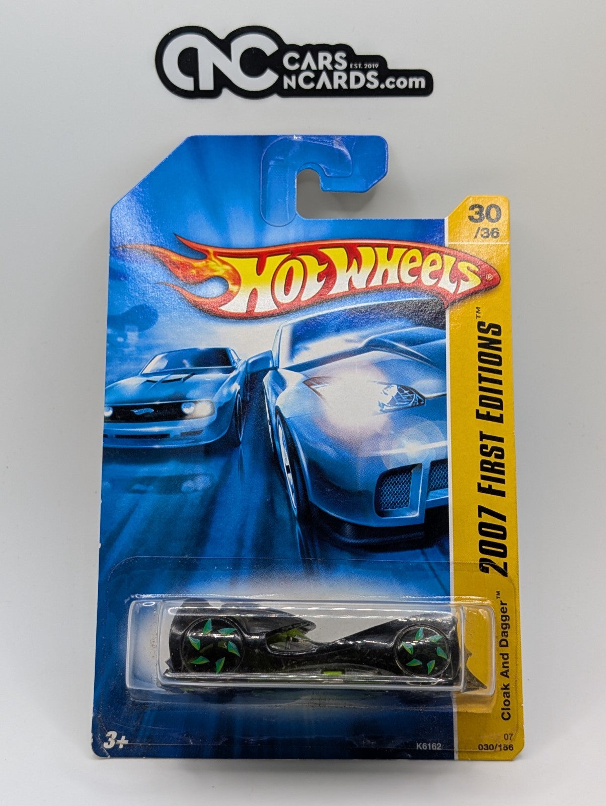 2007 Hot Wheels First Editions 30/36 Cloak and Dagger Black (Card Damage)